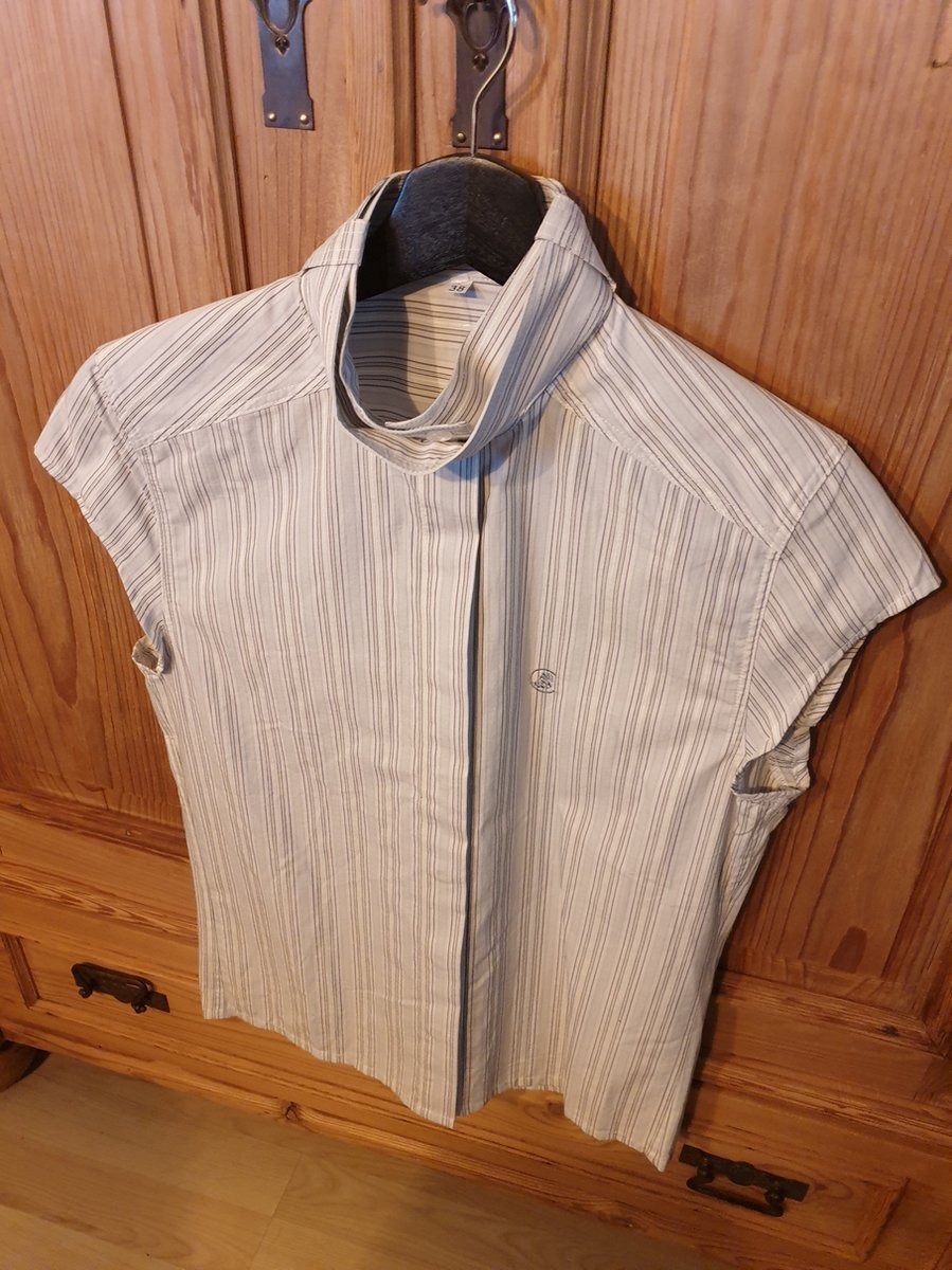 Wedstrijdblouse Kentucky gestreept - korte mouw - maat 40