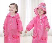 Regenjas kind - Regenponcho kinderen - Roze - Meisjes - Konijn - Cartoon - Maat 92 tot 122 - 3 tot 6 jaar - onesize