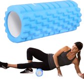Springos Foam Roller | Massage Roller | Trigger Point Massage | Fitness | Medium Hardheid | 33 cm | Lichtblauw