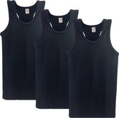 3 stuks SQOTTON halterhemd - 100% katoen - zwart - Maat S