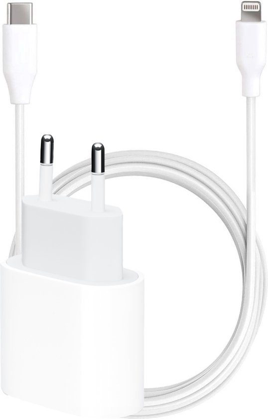 fluweel Verouderd samenkomen USB-C Oplader Snellader iPhone 11/12/13 met USB C naar Apple Lightning iPhone  Oplader... | bol.com