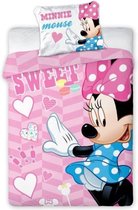 Minnie Mouse Baby Dekbedovertrek Sweet - 100 x 135 cm - Katoen - incl Dekbed+Kussen KD®