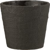 J-Line Bloempot Bar Cement Zwart Large Set van 2 stuks