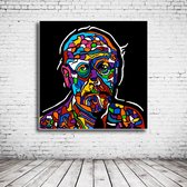 Pop Art Sigmund Freud Poster in lijst - 95 x 95 cm Fotopapier Mat 180 gr Framed - Popart Wanddecoratie