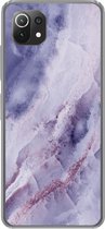 Geschikt voor Xiaomi 11T hoesje - Natuursteen - Paars - Edelstenen en mineralen - Siliconen Telefoonhoesje