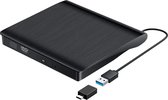 iAmotus Externe DVD Drive, USB 3.0 Type-C CD DVD +/-RW Speler Draagbaar Ultra Slim Driver Rewriter Reader Draagbare voor PC Laptop Desktop MacBook Mac Windows XP/Vista/7/8/10, Mac