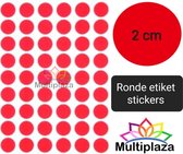 Ronde stickers etiketten ● Multiplaza ●● ROOD ● 20mm -10 x 54 etiketten (540) ● labels ● opvallen ● markeren ● archiveren ● organiseren ● universeel