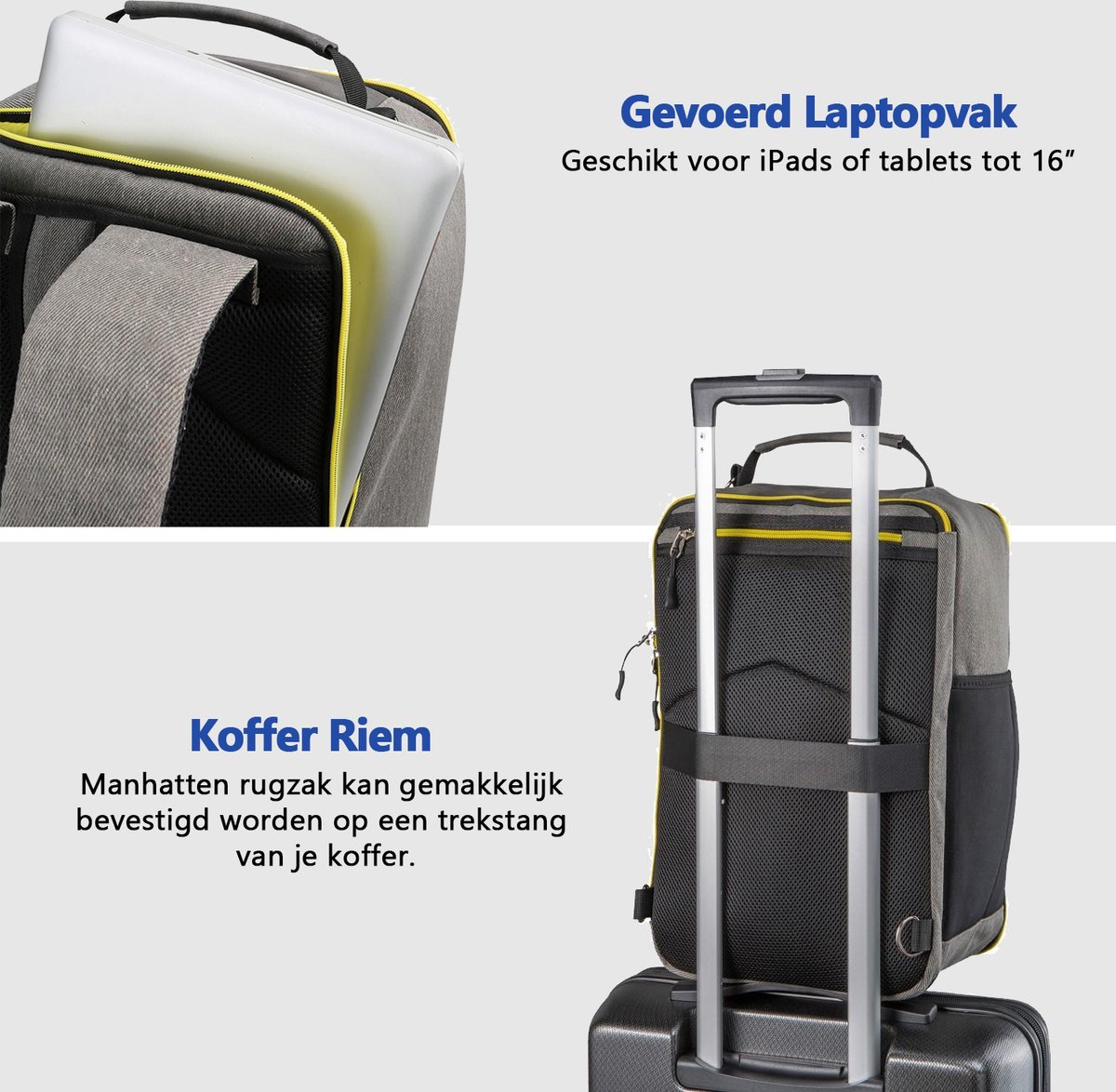 Volharding Boren Stevig CabinMax Manhatten – Handbagage 20L Ryanair – Rugzak – Schooltas - 40x20x25  cm –... | bol.com