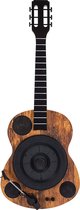 Beatfoxx GT-25 Chuck platenspeler in gitaarvorm - verticale retro vinyl turntafel met directe aandrijving - platenspeler met Bluetooth en AUX - 3 snelheden (33, 75 en 78 rpm) - bru