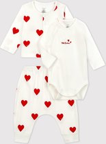 Petit Bateau 3-delige Baby Meisjes Kledingset - Maat 74