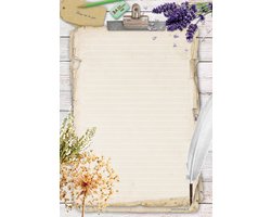 Briefpapier Garden - 12 vellen A4 papier - 6 enveloppen met sluitstickers - Meer Leuks - Postpapier De Tuin