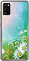 Geschikt voor Samsung Galaxy A41 hoesje - Madelief - Zon - Zomer - Siliconen Telefoonhoesje