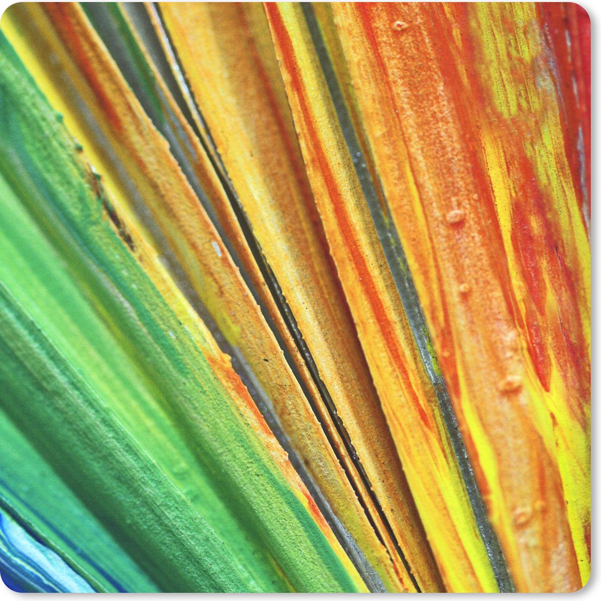 Muismat 20x20 cm - Mousepad Kleurrijk Olieverfschilderij - Muismatten
