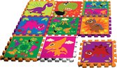 LuxuryLiving - Vloerpuzzel - Foam - Dinosaurus speelgoed - Puzzel - Puzzelmat - 90 cm - 9-delig - vanaf 6 maanden - Meerkleurig