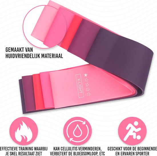 thumbnail: Fitnesskoord Weerstandsband – 6 Buizen, Multifunctioneel Elastiek | Voor Thuis Training Armen, Buik, Benen