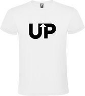 Wit T-Shirt met “ UP “ logo Zwart Size XL