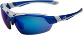 Apeirom Rho Sportbril - TR-90 Ultra Light Zwart Frame - TPE Wit Extra Soft Neusvleugel en Pootjes  - UV400 - Polycarbonaat Blauw Anti Scratch Lens