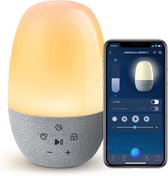 Nachtlamp | Babylamp | Kinderlamp | Kindernachtlamp | Met geluid | App Bediening | Touch Control | Voice Control | Wake-Up Light | WiFi | Grijs