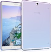 kwmobile hoes voor Samsung Galaxy Tab S2 9.7 - siliconen beschermhoes voor tablet - Tweekleurig design - paars / blauw / transparant