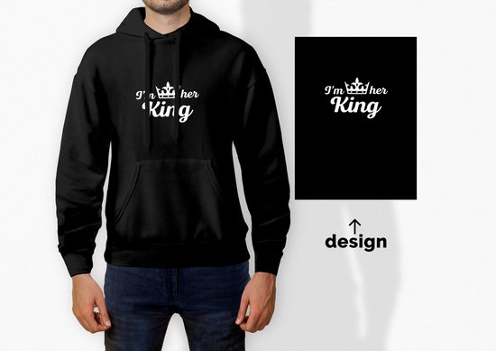 King Queen koppel trui Premium Hoodie sweater Matching Hoodies I m Her King bol