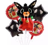 BING-SET Folieballonnen (5 Stuks ) party Decoratie cartoon konijn dier Bing verjaardag decoratie ballon