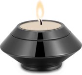 Dutch Duvall | Mini urn zwart waxinelichthouder | inclusief waxinelichtje | Zwart kleurig - mini urn voor een kaars