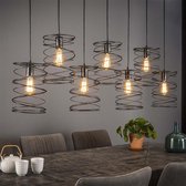 Crea Hanglamp 7xØ20 curl / Charcoal - Industrieel lampen  - Design Plafond lamp