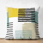 Zethome - Kussenhoes 43x43 cm - Dubbelzijdig Geprint - Soft Touch – Pillow Cover - Vierkant - Ritssluiting Weggewerkt - Groente