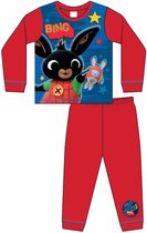 Bing pyjama - maat 92 - BING pyama met lange broek en longsleeve - rood