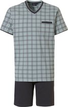 Pastunette for Men - Modern Check - Shortama - Groen/Grijs - Maat XL