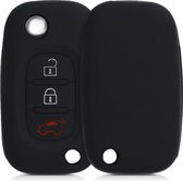 kwmobile autosleutel hoesje voor Smart 3-knops inklapbare autosleutel - Autosleutel behuizing in zwart