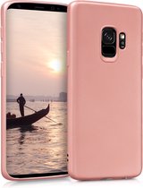 kwmobile telefoonhoesje geschikt voor Samsung Galaxy S9 - Hoesje voor smartphone - Back cover in metallic roségoud