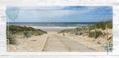 Dibond - Mer/Plage/ Water - Collage chemin des dunes en Beige/blanc/noir/bleu - 40 x 80 cm.