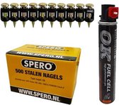 20mm - 1000 stalen nagels  van Spero & Gasbus tbv Spit Pulsa 1000 & Powers C3 Gasschiethamer