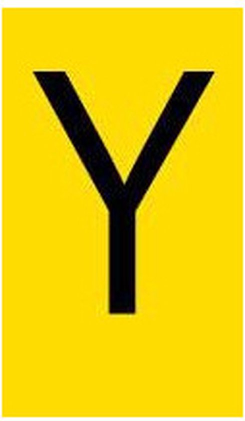 Mini letter Y, geel zwart 21 x 56 mm - 12/vel | bol.com