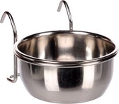 Flamingo eet- en drinkpot avaro zilver - inox - 10cm l x 12cm b x 6.8cm h