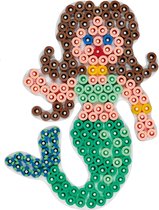 Hama midi ZEEMEERMIN / WATER PRINSES strijkkralen vormpje / figuur / grondplaat voor normale strijkparels (strijkkralenbordje / legbordje, creatief kralen cadeau idee voor kinderen
