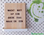 Houten letterbord - 30,5x23cm - Inclusief 340 Letters, Nummers, Symbolen - Houten lijst - leuk cadeau