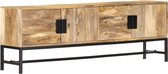 Decoways - Tv-meubel 140x30x50 cm massief mangohout