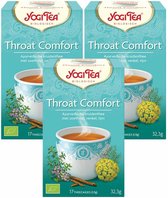 3x Yogi tea Throat Comfort Biologisch 17 stuks