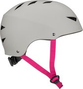 Nijdam Skate Helm Verstelbaar - Stone Blush - Maat S - Grijs/Roze