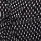 Katoen stof - Grote stippen - Zwart - 140cm breed - 10 meter