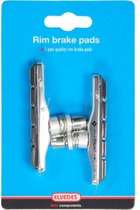 remblokken V-brake 72 x 11 mm zwart/zilver 2 stuks