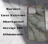 Apple iPhone 11 Hoesje Wit Marmer  Stevige Siliconen TPU Case – iPhone 11 Luxe Xtreme Stevige Back Cover Shockproof telefoon hoesje
