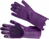 Schoonmaakhandschoenen - Schoonmaak handschoenen 1 paar - Afwas handschoenen - Ramen wassen handschoenen - Spons - Afwassen - Silicone afwashandschoenen - Paars
