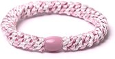 Banditz Haarelastiekje en armbandje 2-in-1 baby pink white twist  | DEZELFDE DAG VERZONDEN (vóór 15.00u besteld)