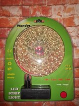Wonder 300 Leds  RODE LEDstrip Waterdicht 5 meter lang INCLUSIEF voeding! complete set  24watt IP65