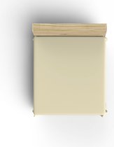 Jersey hoeslaken - beige - 100x220 cm - stretch - 100% katoen