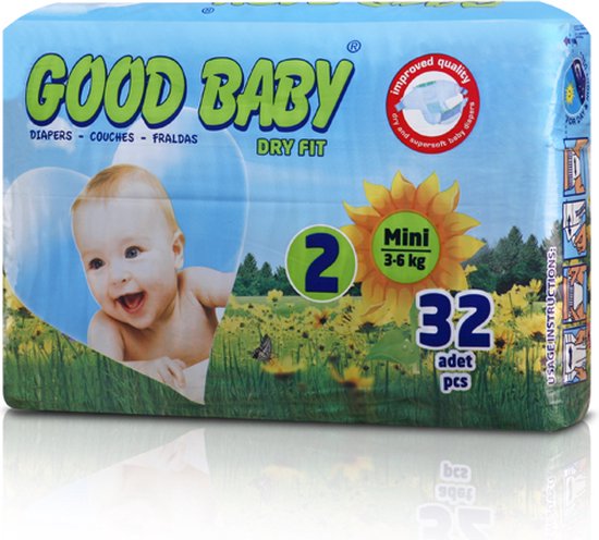 Bebiko Good Baby Dry Fit Mini Pampers Luiers - Voordeelverpakking - Maat 2  (3-6 kg) -... | bol.com