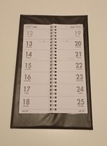 Omlegkalender op Schild - 2022 - Zwart - Bruna - Omslagkalender - Kalender - A4 Formaat - Weekkalender - 1 Week per Blad